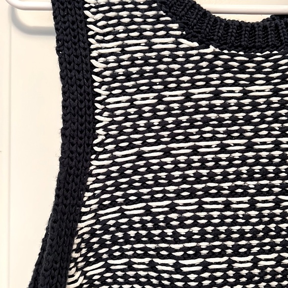 Navy and white sweater vest. - Picture 2 of 3